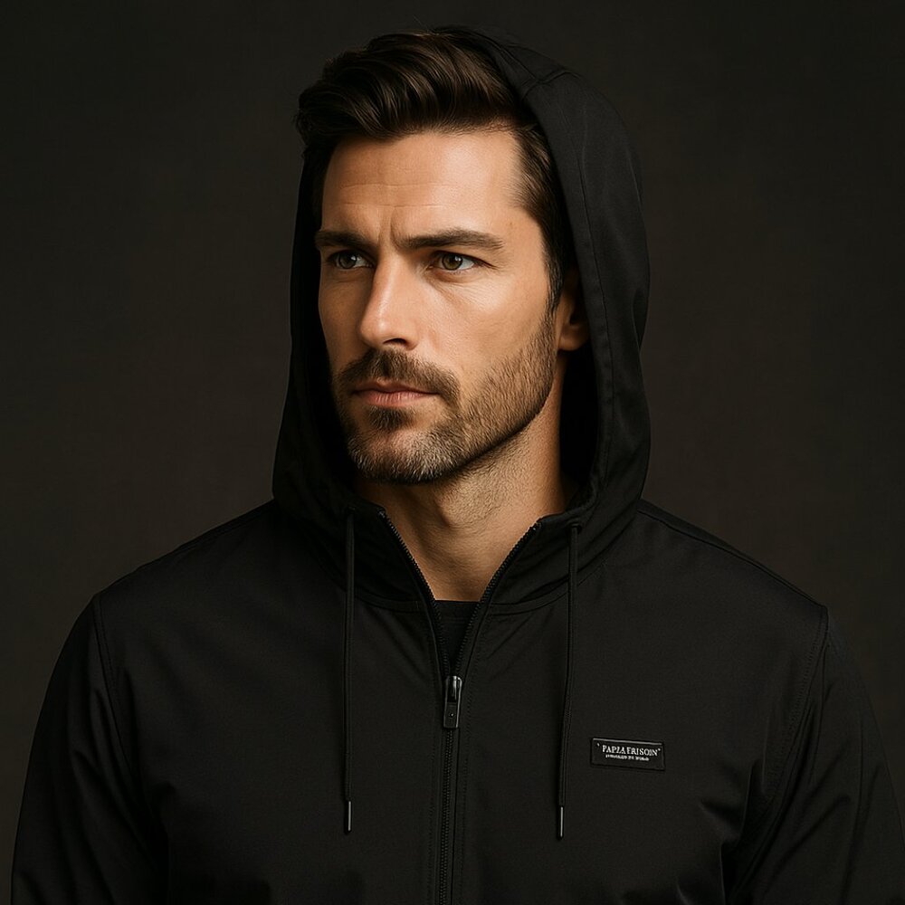 Travis Mathew Black Full-Zip Hoodie Jacket - Size Small